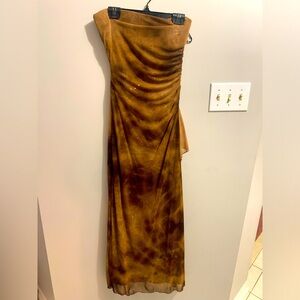 Brown Sparkle Evening Dress - Stretchy - US Size Small